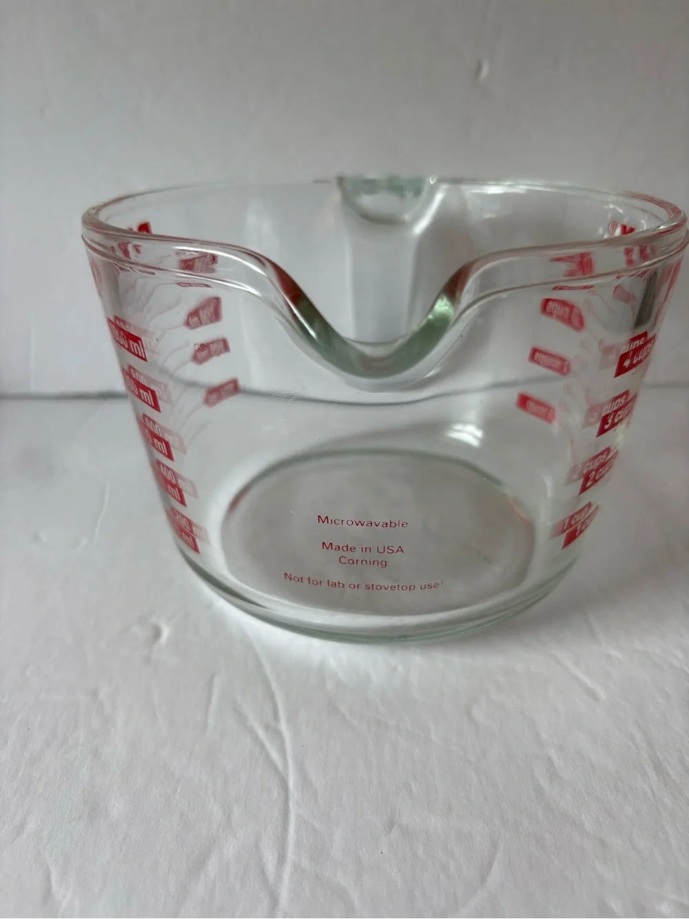 PYREX 4 Cup 1 Quart Glass Measuring Cup Red Lettering
